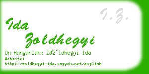 ida zoldhegyi business card